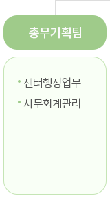총무기획팀 : 센터행정업무, 사무회계관리